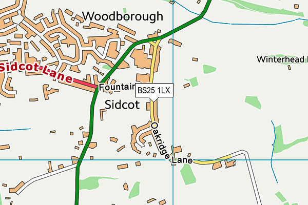 BS25 1LX map - OS VectorMap District (Ordnance Survey)