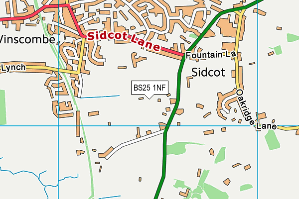 BS25 1NF map - OS VectorMap District (Ordnance Survey)