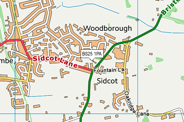 BS25 1PA map - OS VectorMap District (Ordnance Survey)