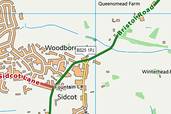 BS25 1PJ map - OS VectorMap District (Ordnance Survey)