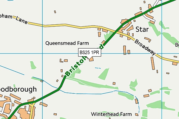 BS25 1PR map - OS VectorMap District (Ordnance Survey)