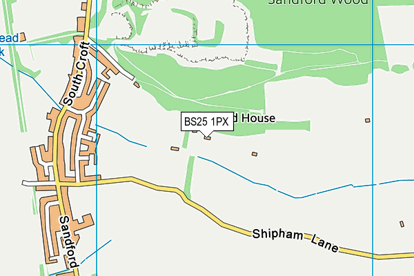 BS25 1PX map - OS VectorMap District (Ordnance Survey)