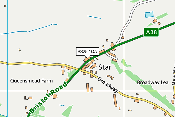 BS25 1QA map - OS VectorMap District (Ordnance Survey)