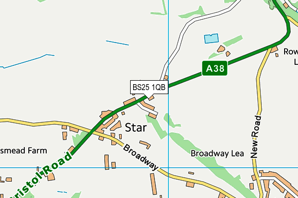 BS25 1QB map - OS VectorMap District (Ordnance Survey)