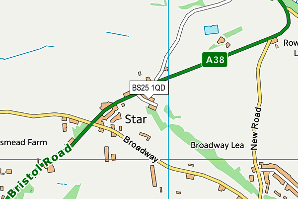 BS25 1QD map - OS VectorMap District (Ordnance Survey)