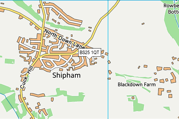 BS25 1QT map - OS VectorMap District (Ordnance Survey)