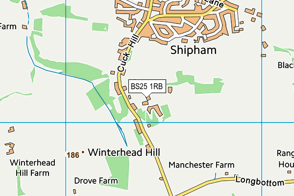 BS25 1RB map - OS VectorMap District (Ordnance Survey)