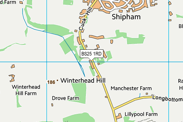 BS25 1RD map - OS VectorMap District (Ordnance Survey)