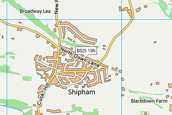 BS25 1SN map - OS VectorMap District (Ordnance Survey)