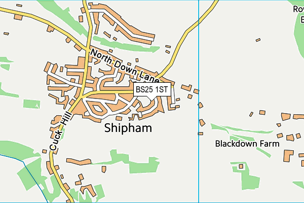 BS25 1ST map - OS VectorMap District (Ordnance Survey)