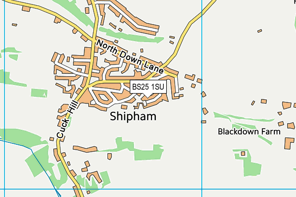 BS25 1SU map - OS VectorMap District (Ordnance Survey)