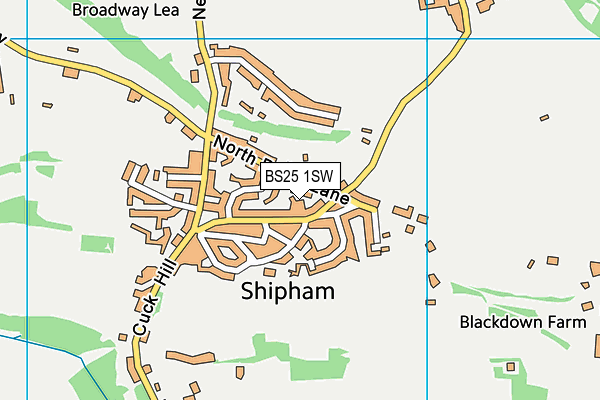 BS25 1SW map - OS VectorMap District (Ordnance Survey)