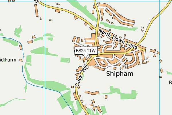 BS25 1TW map - OS VectorMap District (Ordnance Survey)