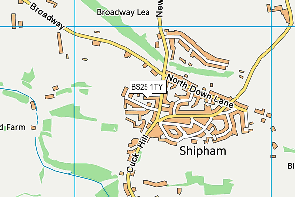 BS25 1TY map - OS VectorMap District (Ordnance Survey)