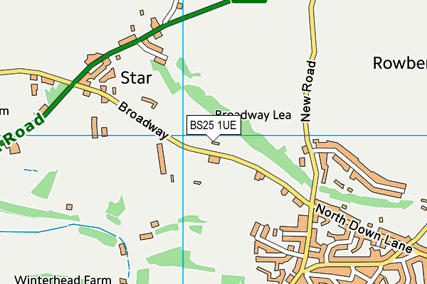 BS25 1UE map - OS VectorMap District (Ordnance Survey)