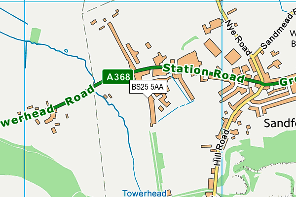 BS25 5AA map - OS VectorMap District (Ordnance Survey)