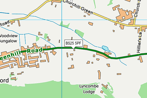 BS25 5PF map - OS VectorMap District (Ordnance Survey)