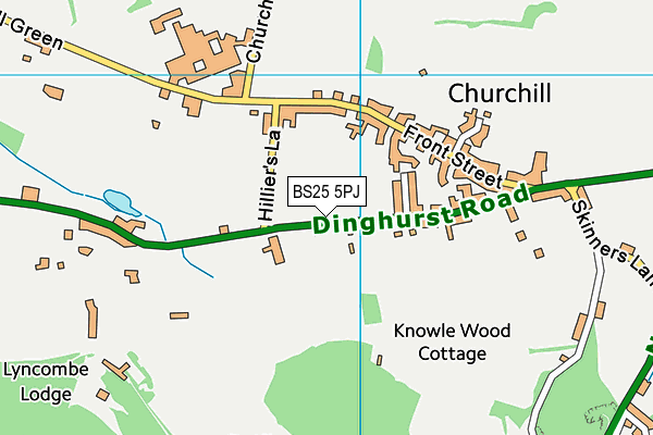 BS25 5PJ map - OS VectorMap District (Ordnance Survey)