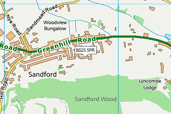 BS25 5PR map - OS VectorMap District (Ordnance Survey)