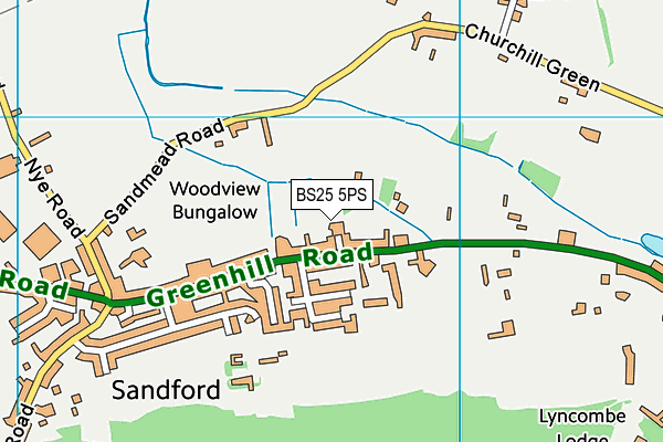 BS25 5PS map - OS VectorMap District (Ordnance Survey)