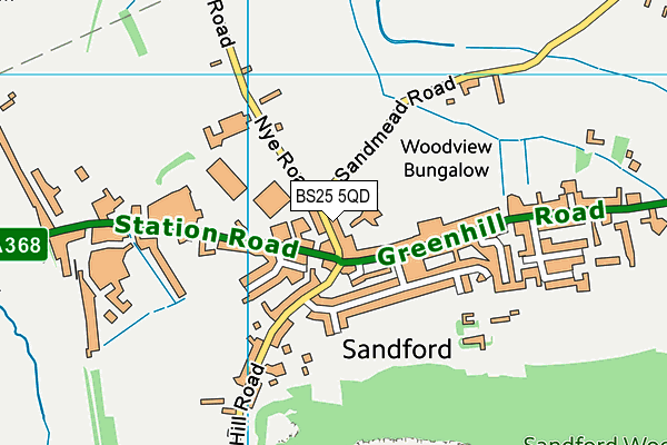 BS25 5QD map - OS VectorMap District (Ordnance Survey)