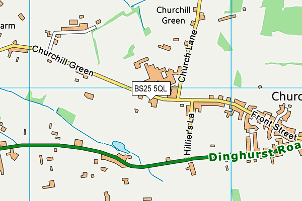 Churchill Sports Centre map (BS25 5QL) - OS VectorMap District (Ordnance Survey)