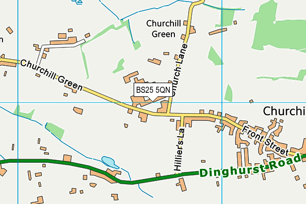Churchill Academy And Sixth Form map (BS25 5QN) - OS VectorMap District (Ordnance Survey)
