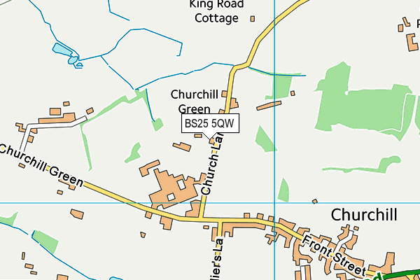 BS25 5QW map - OS VectorMap District (Ordnance Survey)