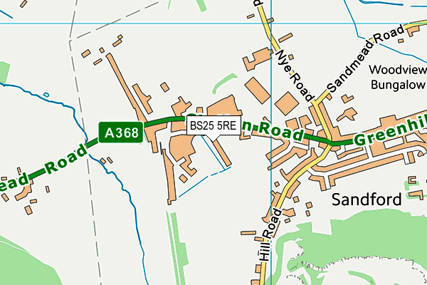 BS25 5RE map - OS VectorMap District (Ordnance Survey)