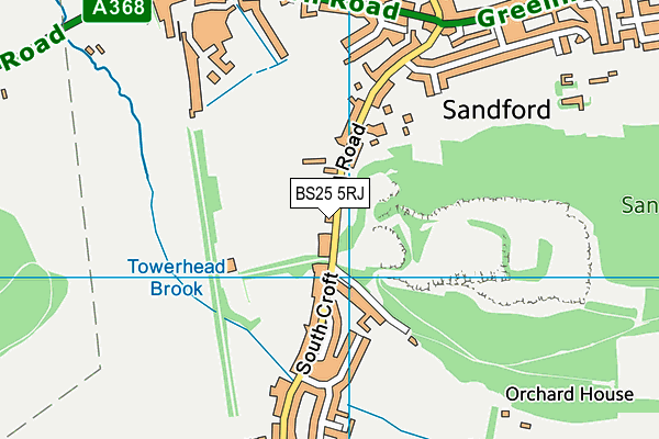 BS25 5RJ map - OS VectorMap District (Ordnance Survey)