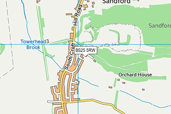 BS25 5RW map - OS VectorMap District (Ordnance Survey)