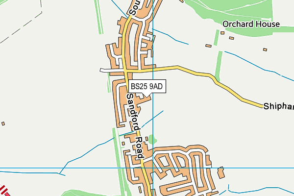 BS25 9AD map - OS VectorMap District (Ordnance Survey)