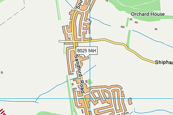 BS25 9AH map - OS VectorMap District (Ordnance Survey)