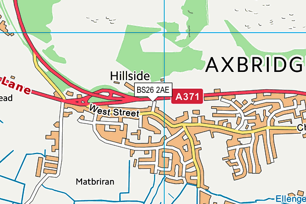 BS26 2AE map - OS VectorMap District (Ordnance Survey)