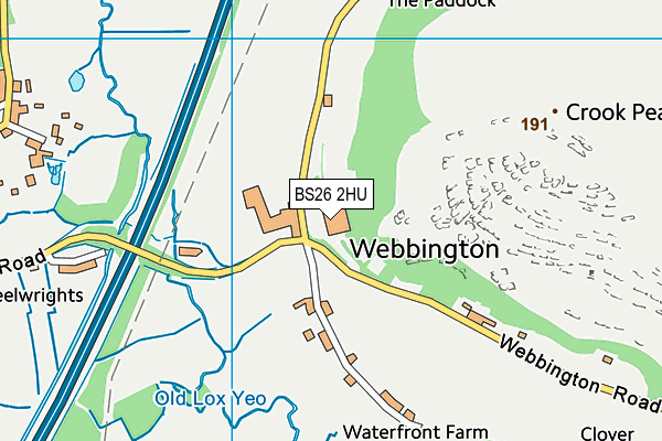 Webbington Hotel Leisure Club map (BS26 2HU) - OS VectorMap District (Ordnance Survey)