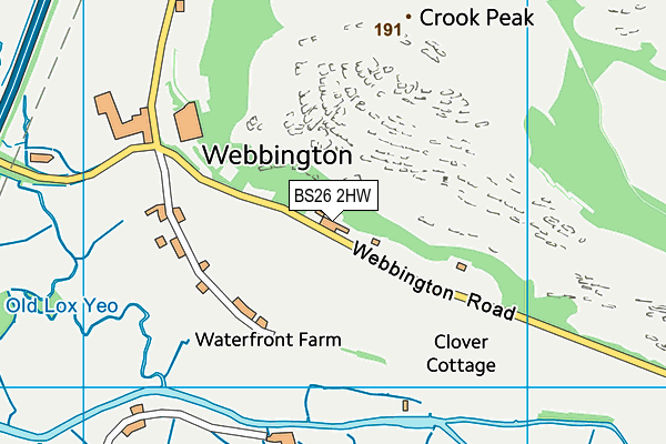 BS26 2HW map - OS VectorMap District (Ordnance Survey)