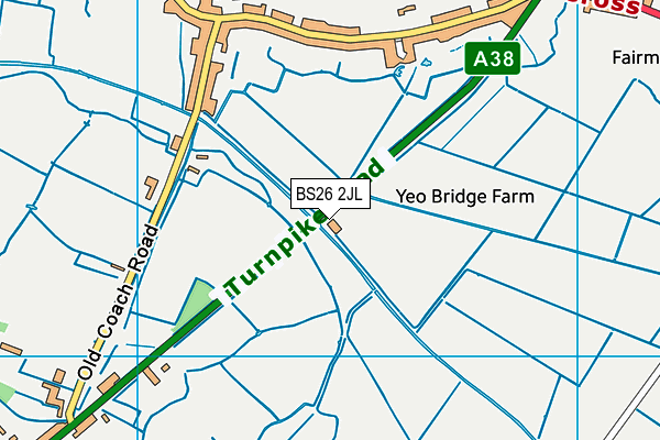 BS26 2JL map - OS VectorMap District (Ordnance Survey)