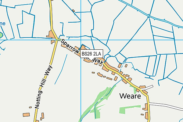 BS26 2LA map - OS VectorMap District (Ordnance Survey)