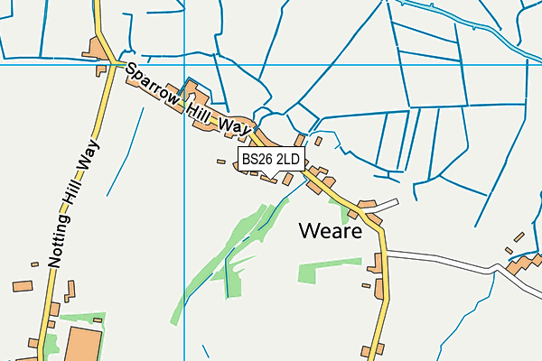 BS26 2LD map - OS VectorMap District (Ordnance Survey)