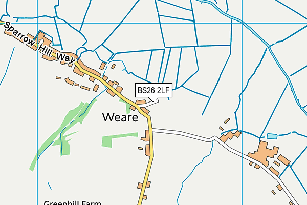 BS26 2LF map - OS VectorMap District (Ordnance Survey)