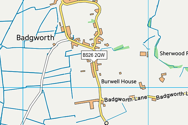 BS26 2QW map - OS VectorMap District (Ordnance Survey)