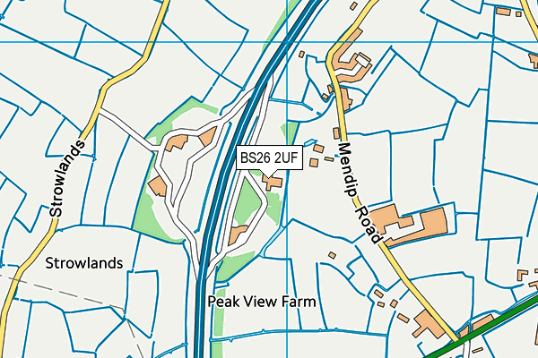 BS26 2UF map - OS VectorMap District (Ordnance Survey)