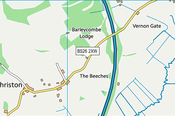 BS26 2XW map - OS VectorMap District (Ordnance Survey)