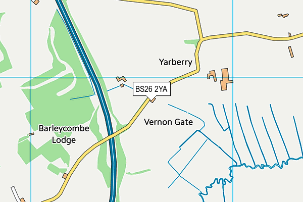 BS26 2YA map - OS VectorMap District (Ordnance Survey)
