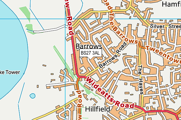 BS27 3AL map - OS VectorMap District (Ordnance Survey)