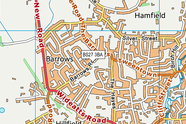 BS27 3BA map - OS VectorMap District (Ordnance Survey)