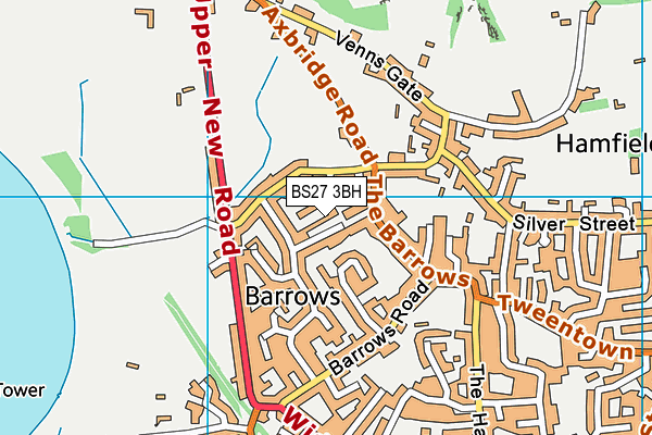 BS27 3BH map - OS VectorMap District (Ordnance Survey)
