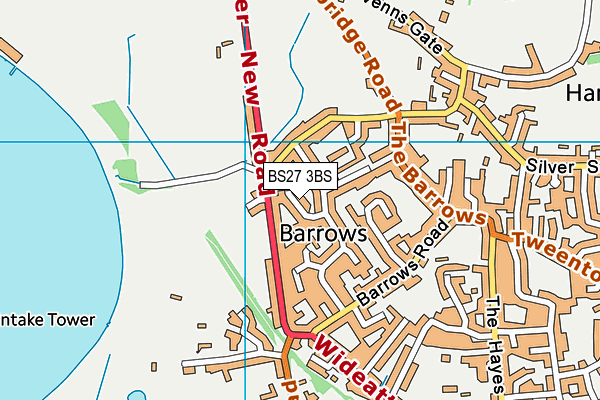 BS27 3BS map - OS VectorMap District (Ordnance Survey)