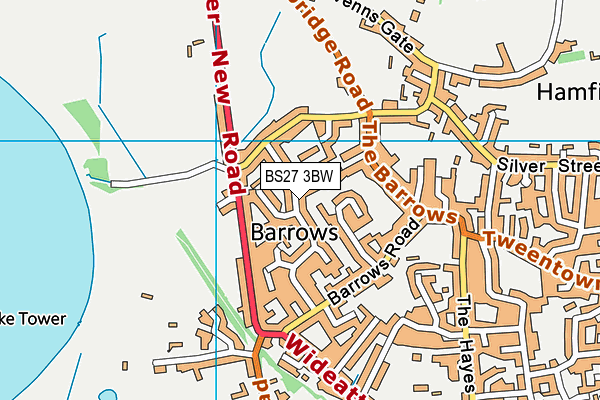 BS27 3BW map - OS VectorMap District (Ordnance Survey)