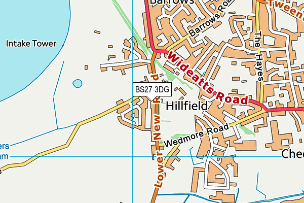 BS27 3DG map - OS VectorMap District (Ordnance Survey)